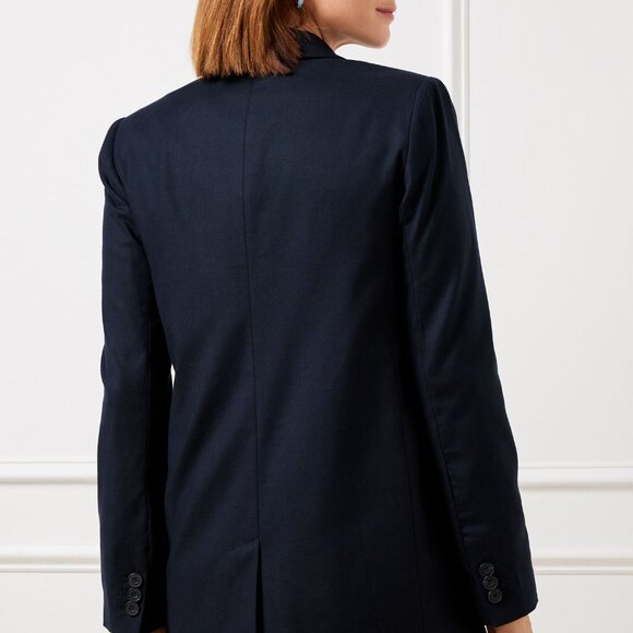 Talbots | Navy Luxe Wool Single Button Blazer 12 - Picture 10 of 10